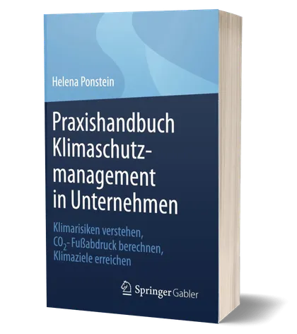 Buchcover: Praxishandbuch Klimaschutzmanagement in Unternehmen, Springer 2025
