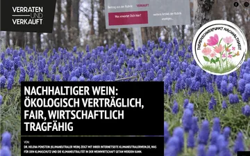 Nachhaltiger Wein: Ökologisch verträglich, fair, wirtschaftlich tragfähig